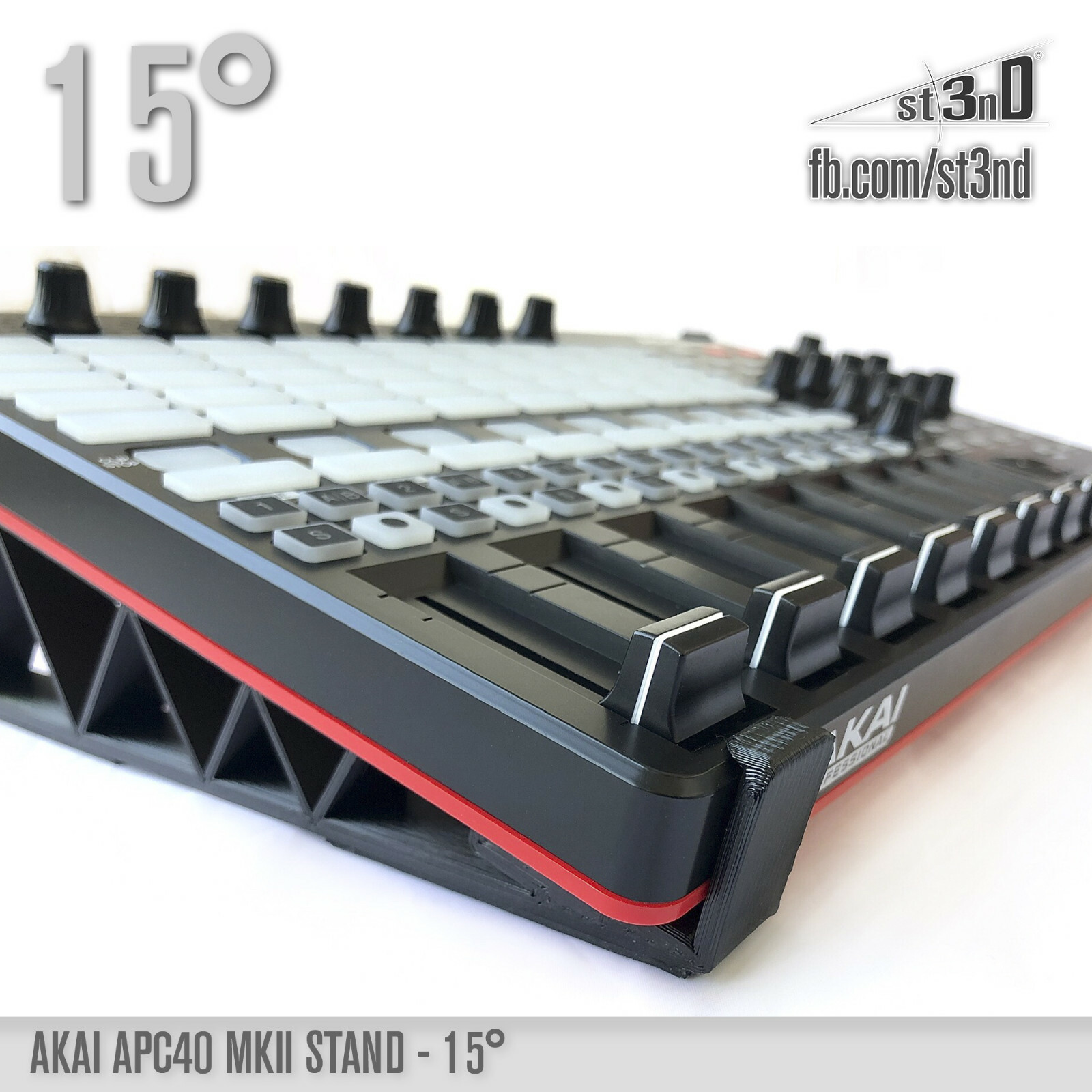 AKAI APC40 MK2 (MKII) Stand - 15 degree - 3D printed