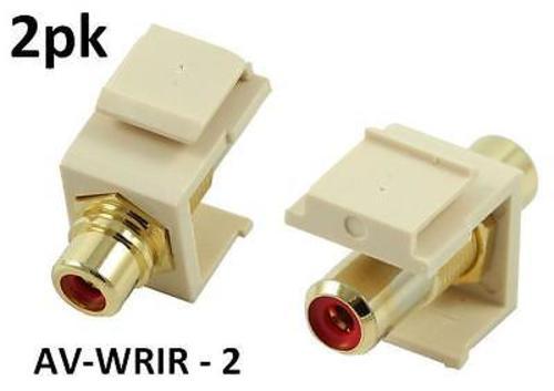 2pk RCA Female/Female Keystone Jack RD Band/ IV Plate
