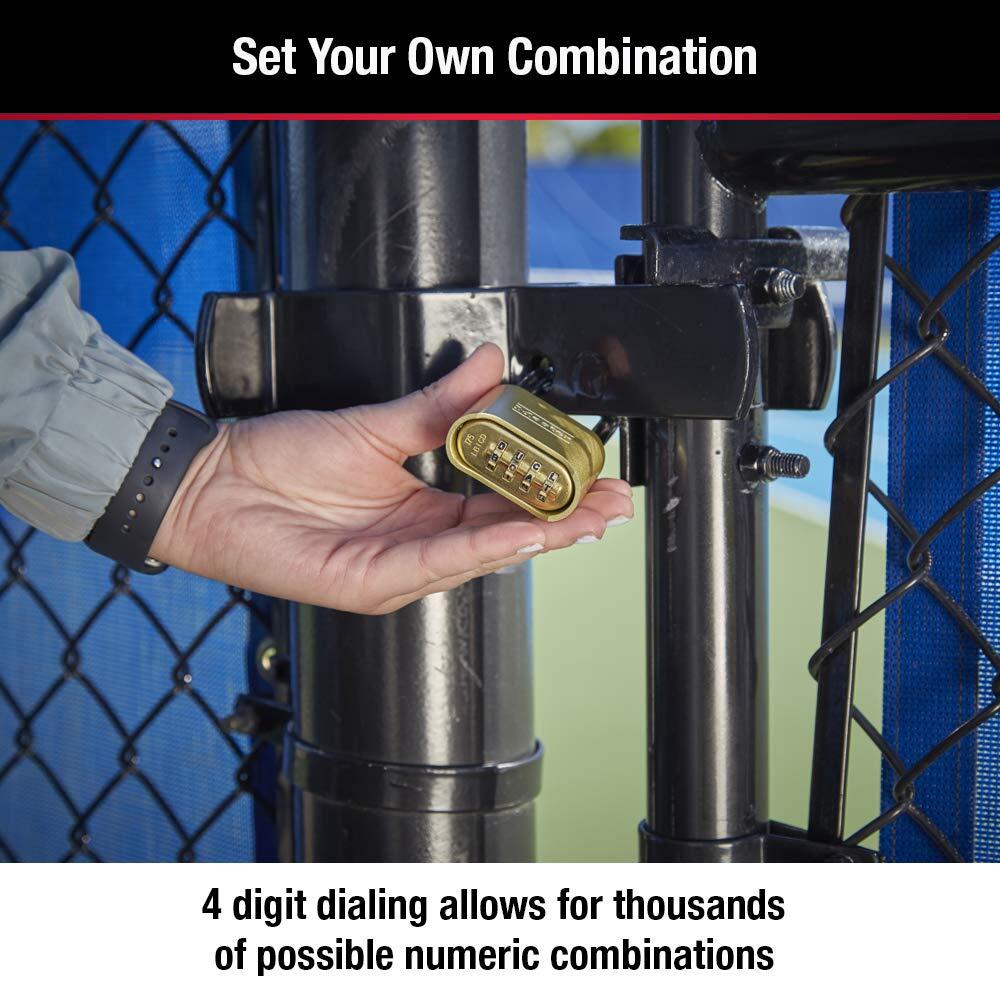 Master Lock 175DLH 2in Wide Combination Padlock with Extra Long Shackle