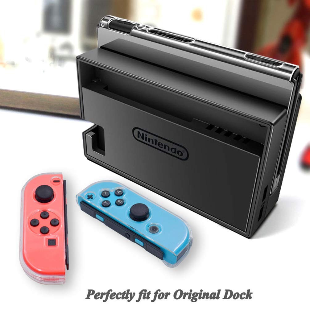 Clear Dockable Case for Nintendo Switch Joy Con Crystal Protective Cover