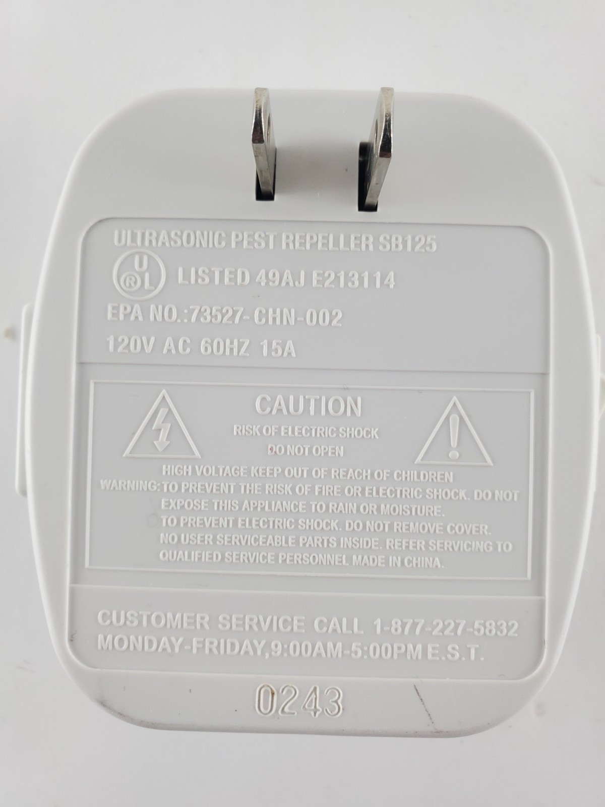 Sunbeam Electronic Pest Repeller – Model SB125 – Tested & Works Perfectly