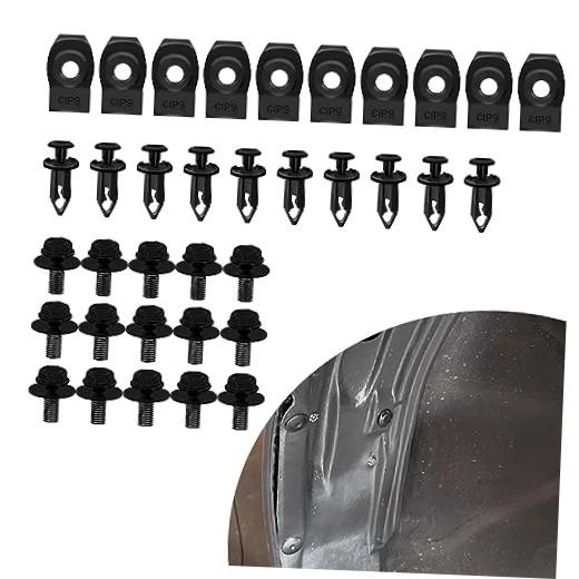 35 PCS Engine Under Cover Splash Shield Guard Body Bolts, Bumper Fender Liner