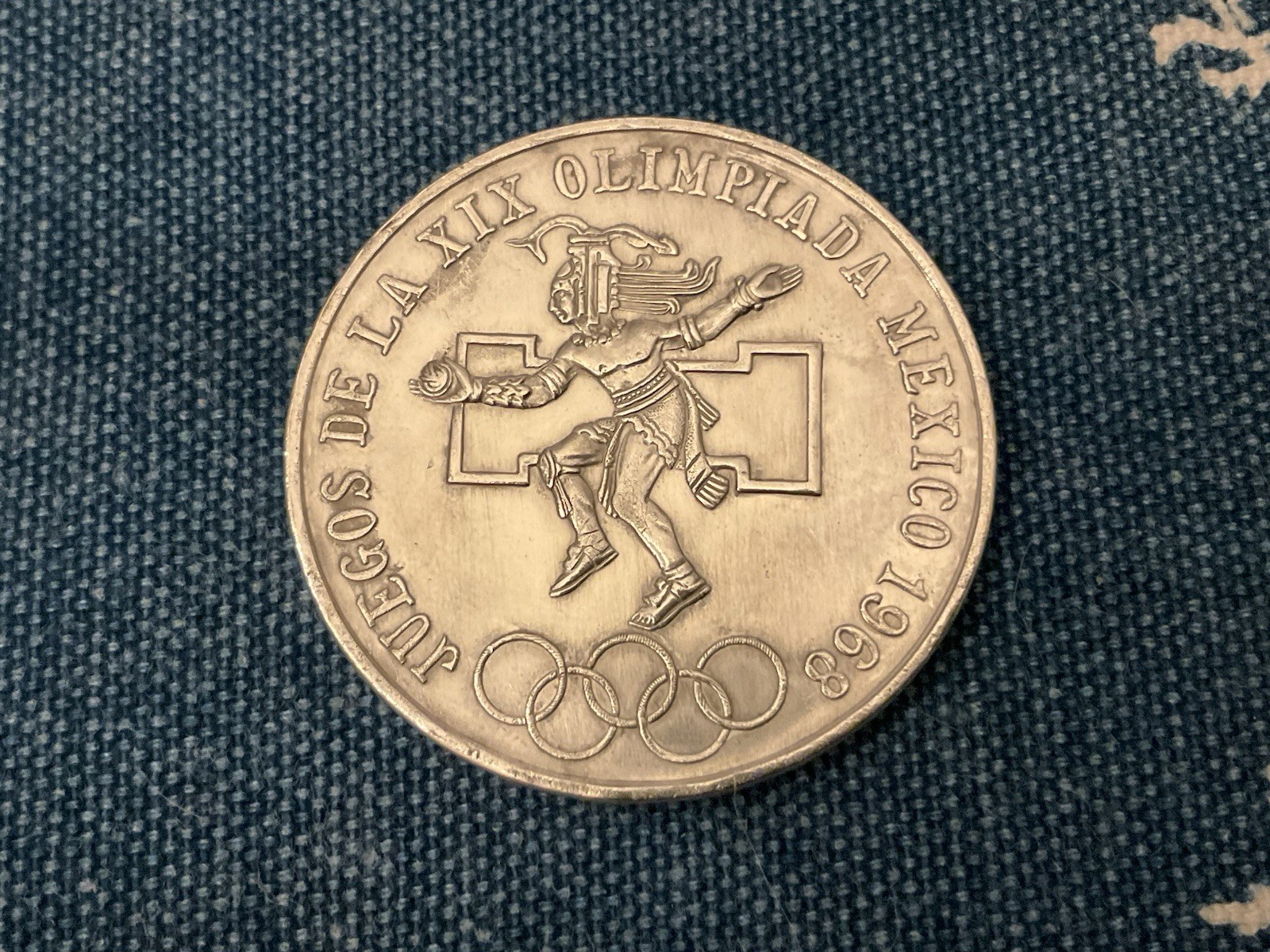1968 mexico 25 pesos silver olympic coin