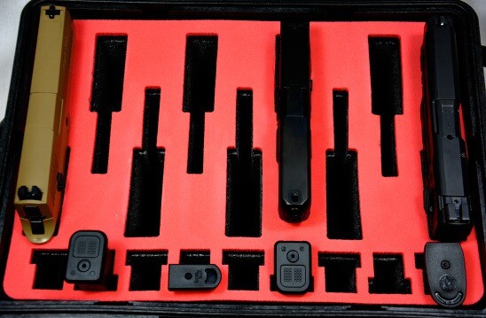 Armourcase 1450 case includes Red Top precut 9 pistol handgun foam case +bonus