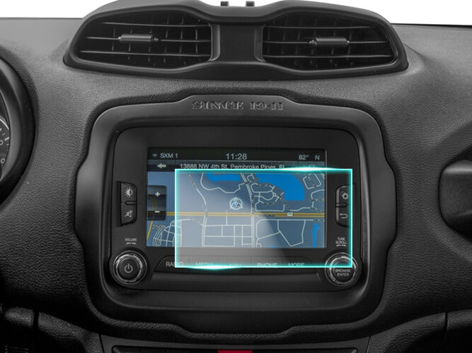 Crystal Clear Screen Protector for 2016 Jeep Renegade Vehicle Navigation