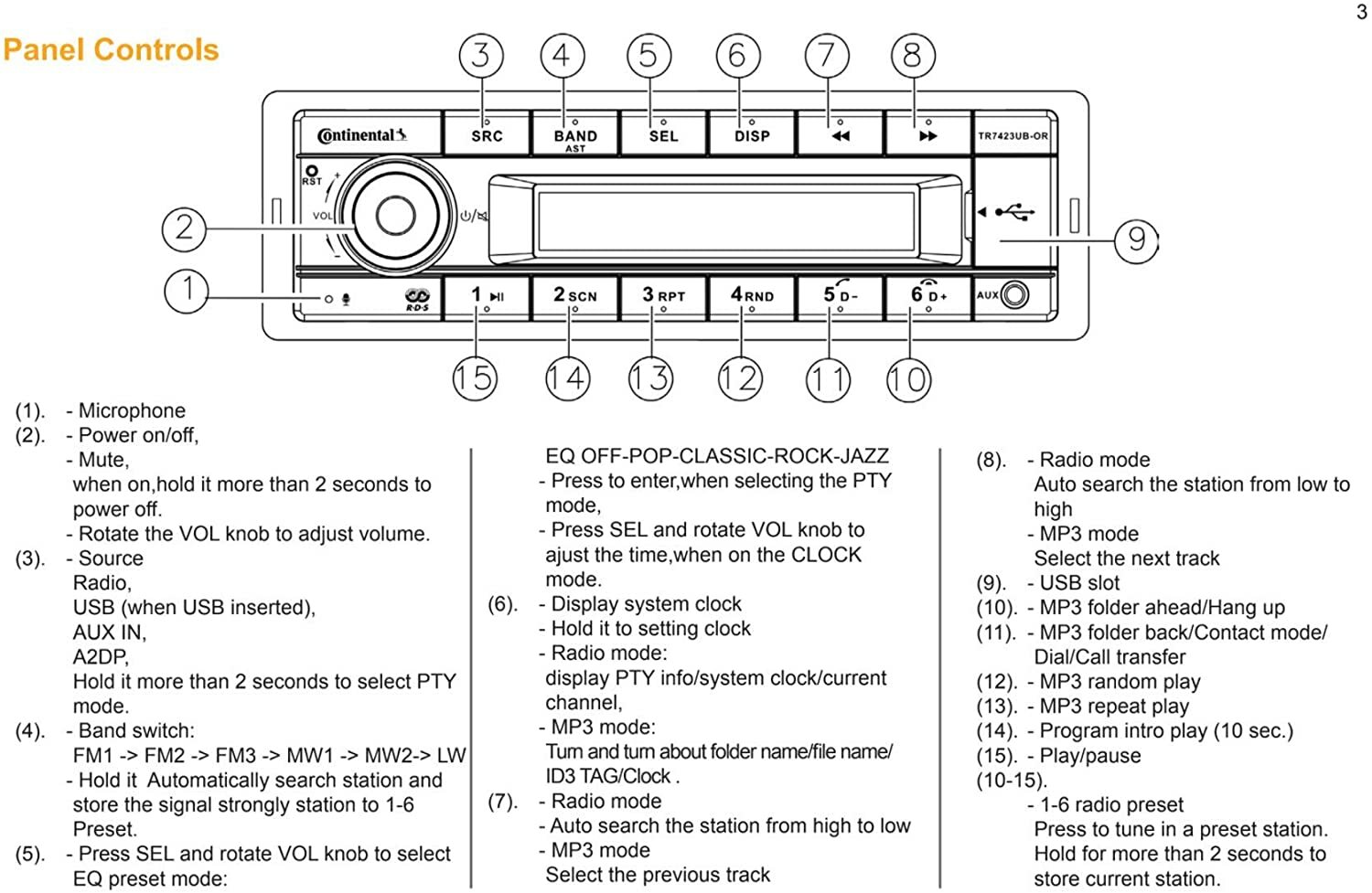 6 x VDO CONTINENTAL TR7412UB-OR BLUETOOTH - factory masterbox