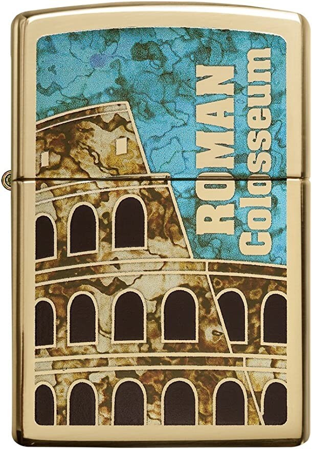 Zippo 29497 Roman Colosseum High Polish Brass