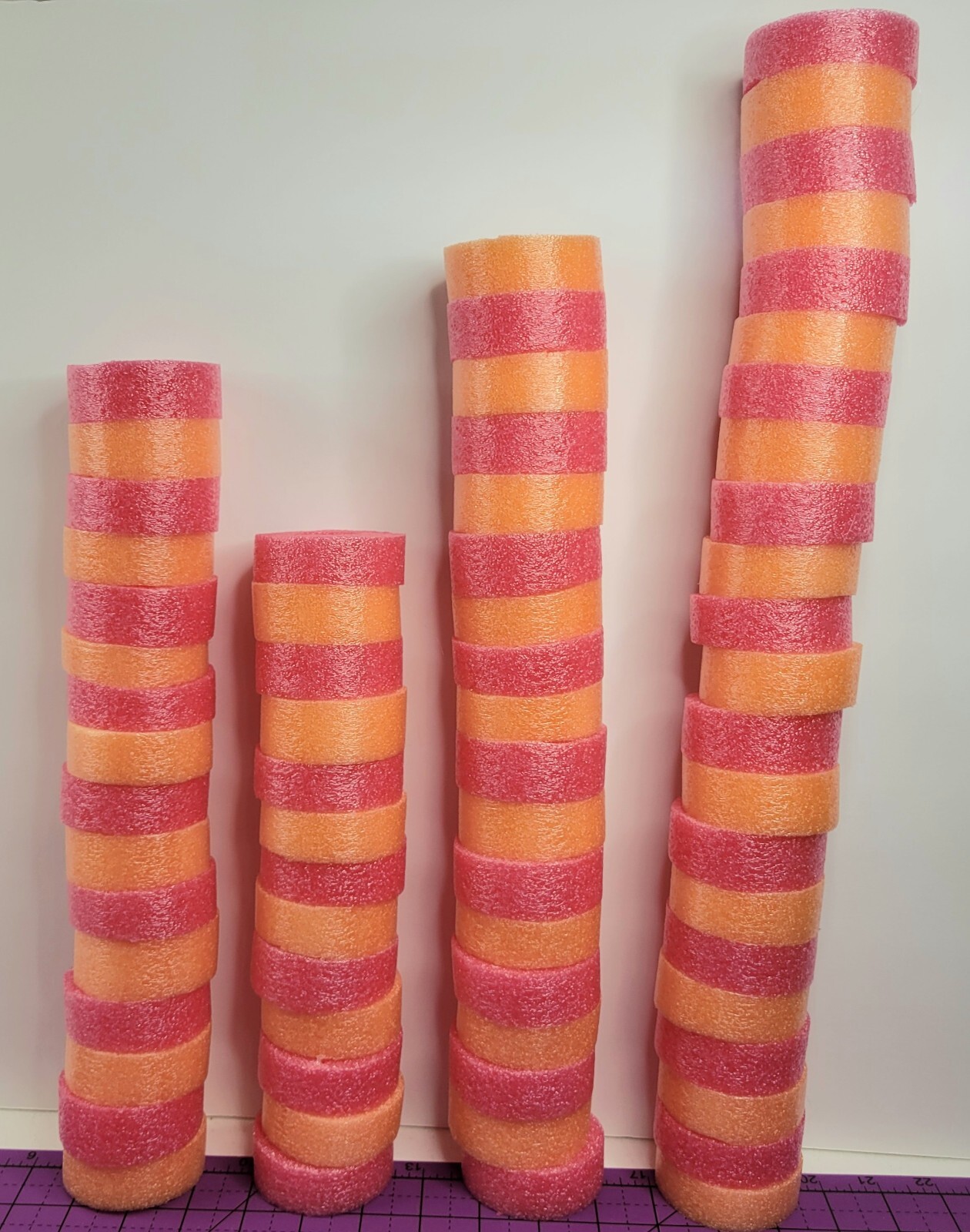 4 Stacked Coral 8"-12" For Display Under Sea Theater Set Props Handmade Foam