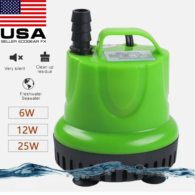Submersible Water Pump Dirty Clean Aquarium Fountain Pool Pond Fish Tank Flood