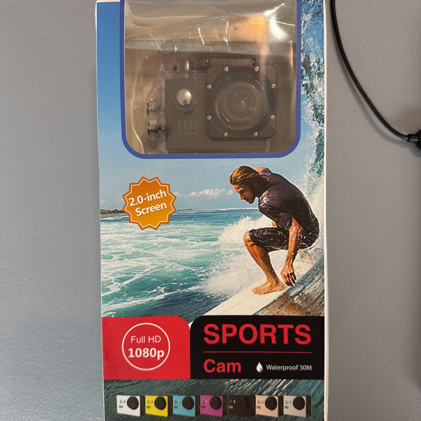 1080P SPORTS CAM - Waterproof 30M - Black - NEW