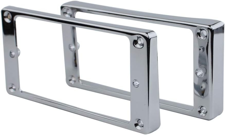 Guyker Curved Bottom Metal Humbucker Pickup Mounting Ring Set - Chrome - 2
