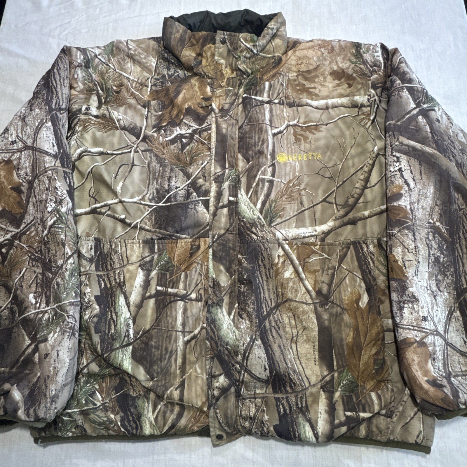 Beretta Realtree Insulated Camo Puffer Zip Up  Mens Lg Hunting Outdoor Coat