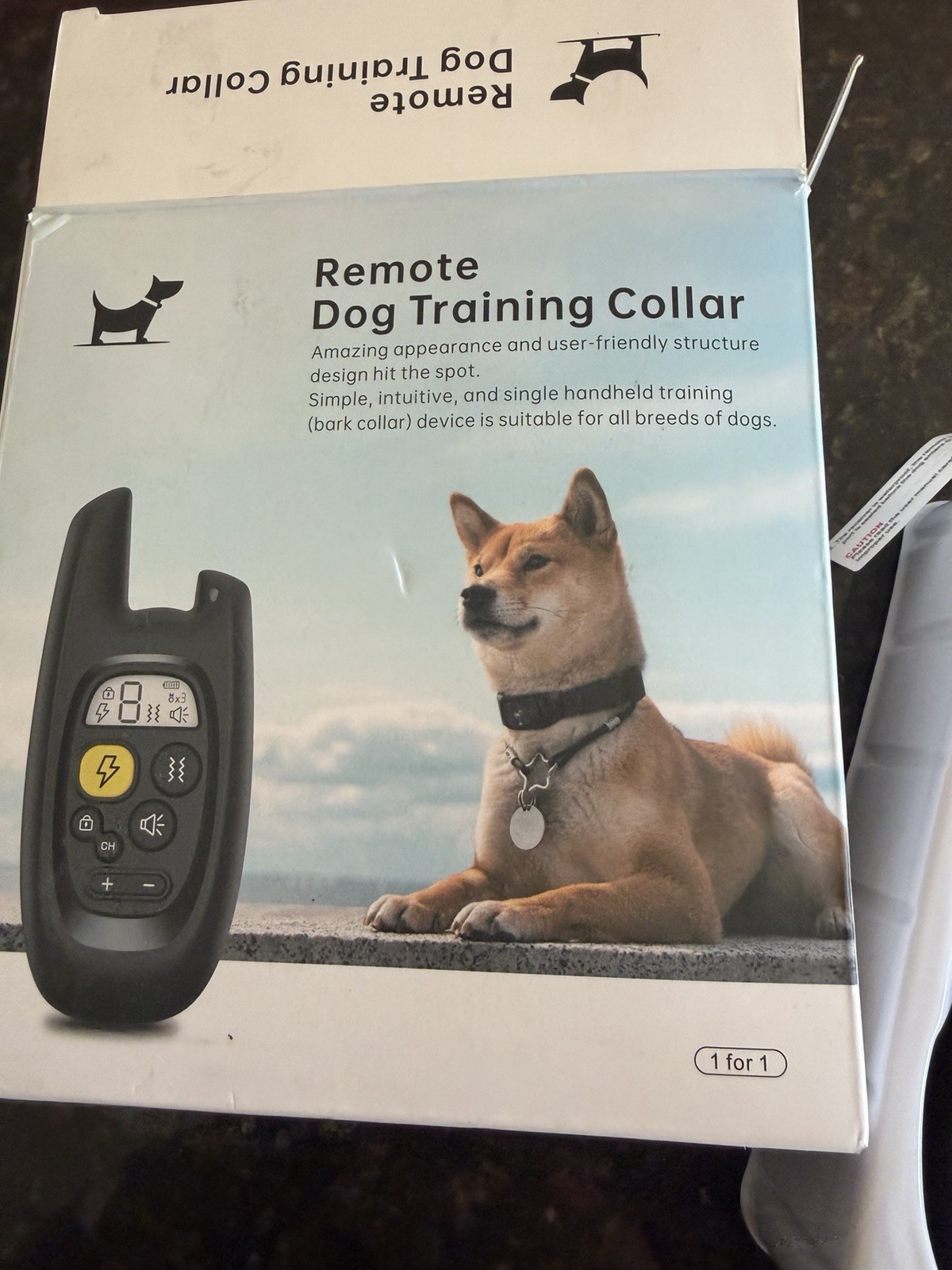 Dog Shock Collar   Dog Training Collar Rechargeable Remote Shock Pet black