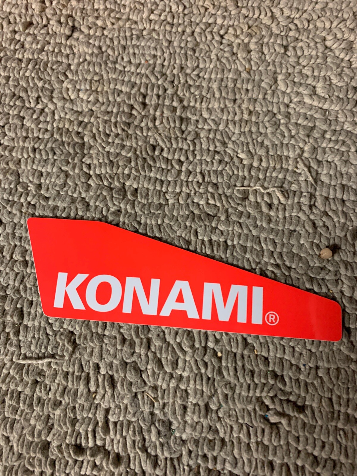 original Konami Sticker Pinkish  6-2” Arcade Game Part