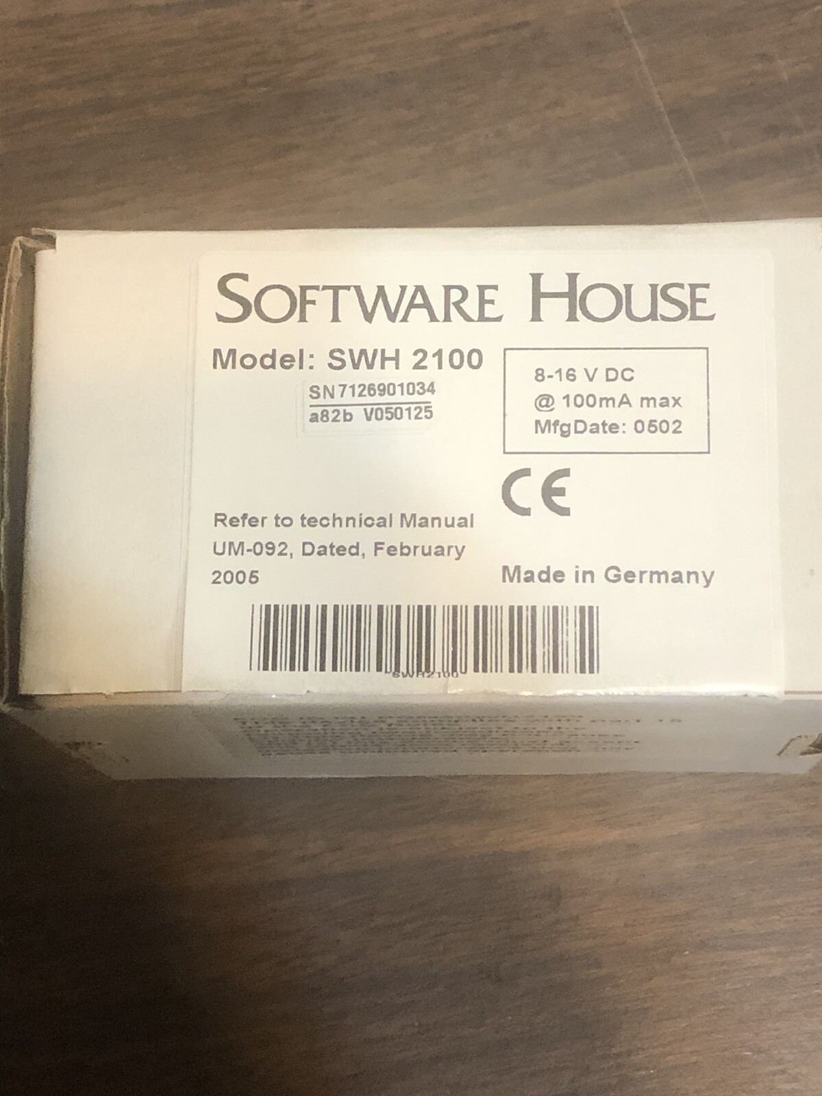 **NEW** Software House SWH-2100 Smart Card Flex Reader Light Gray