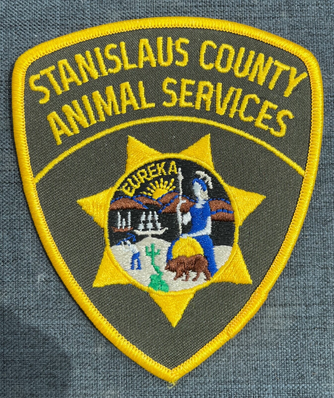 Stanislaus County California CA Animal Services Shoulder Patch Pre-owned Unsewn
