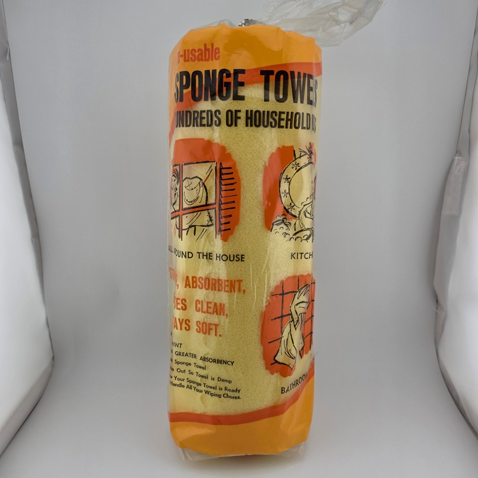 Justrite Sponge Towels Vintage New in Package