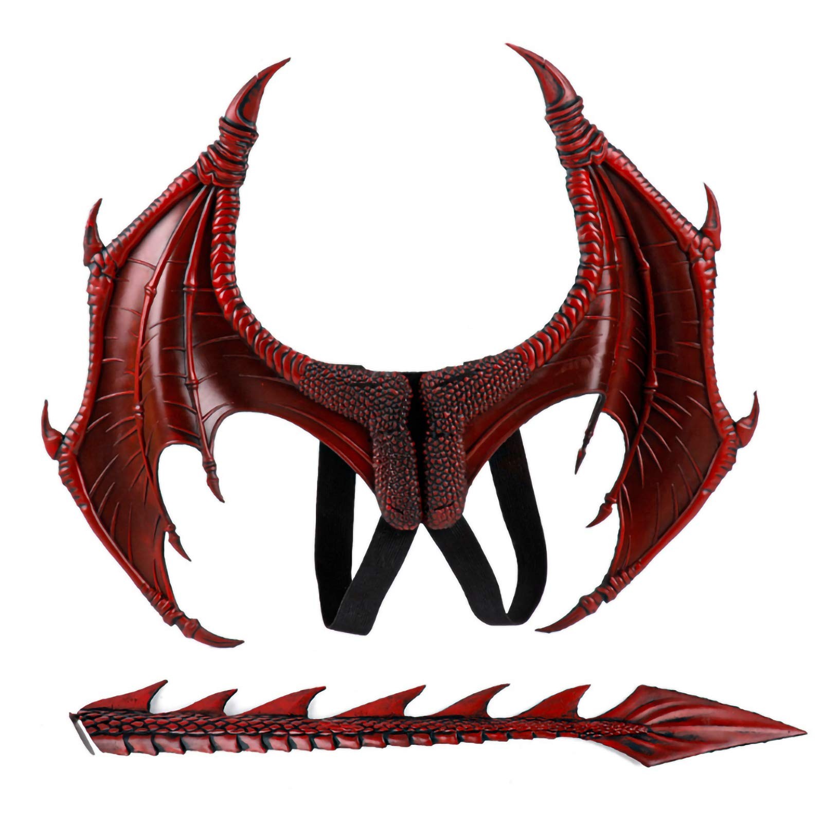 MANO Halloween Dragon Costume Cosplay Carnival Wings Medium, Red Wing