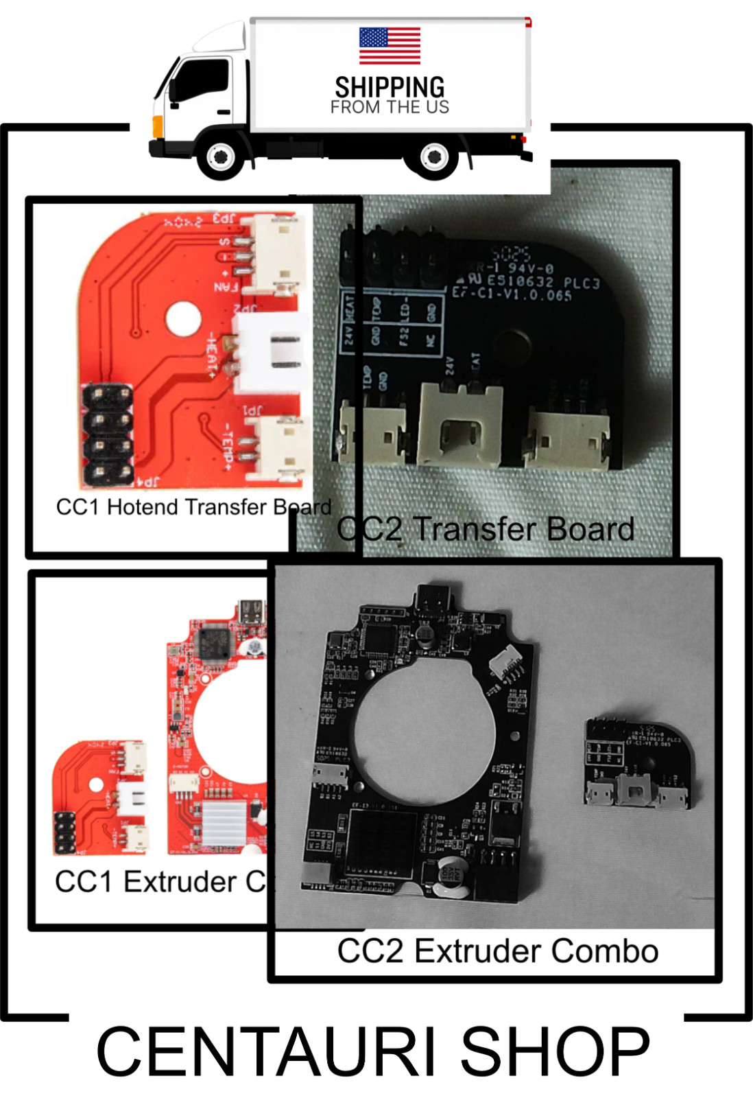ELEGOO Centauri Carbon Series Extruder PCB Communication Transfer Board