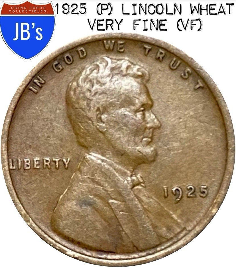 1925 (P) Lincoln Wheat Cent Penny 1c - VERY FINE (VF)