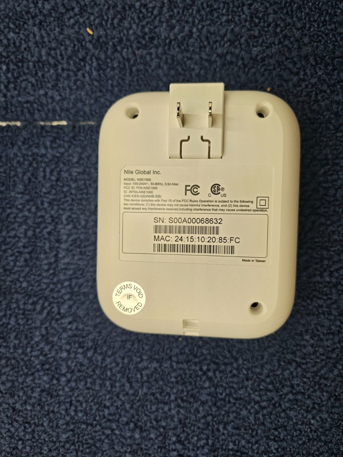 Nile Wireless Access Point NSE1000 NS1000 Wireless Sensor 100-240V 0.5A