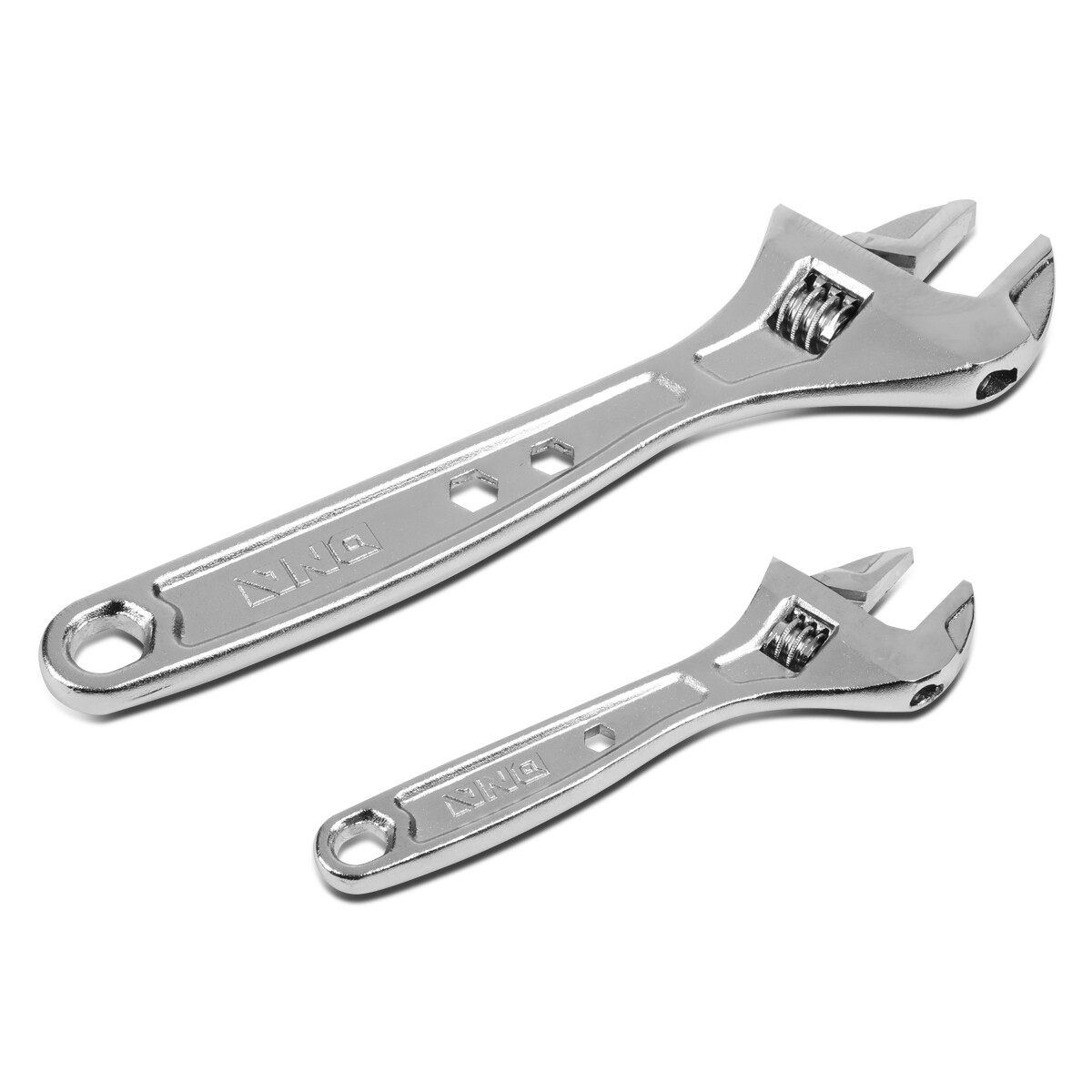 2Pcs 6" + 10" Vanadium 1" / 1-1/2" Jaw Opening Adjustable Wrench Repair Tool Kit