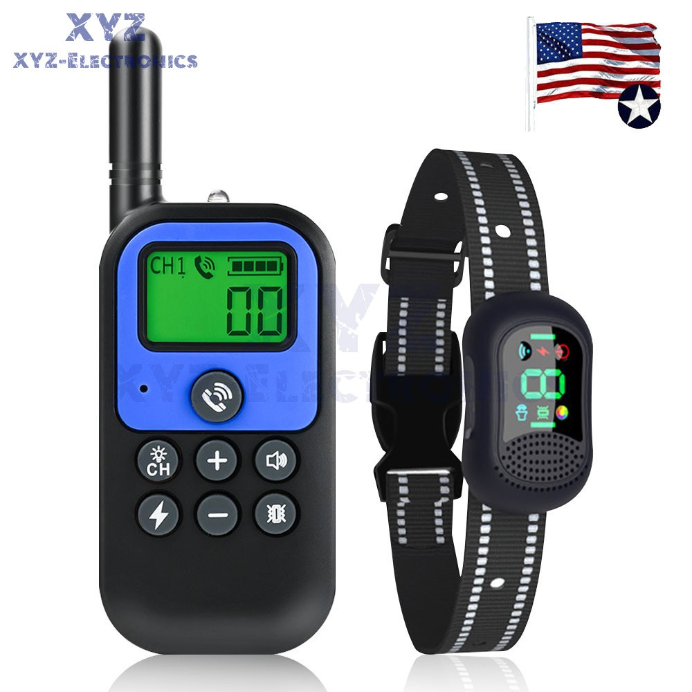4900 FT Remote Dog Shock Training Collar Rechargeable Waterproof LCD Pet Trainer