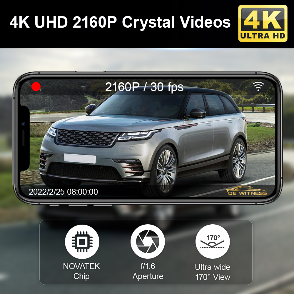 OE Witness 4K Ultra HD Plug & Play DashCam For Jaguar XF/ XE/ F PACE