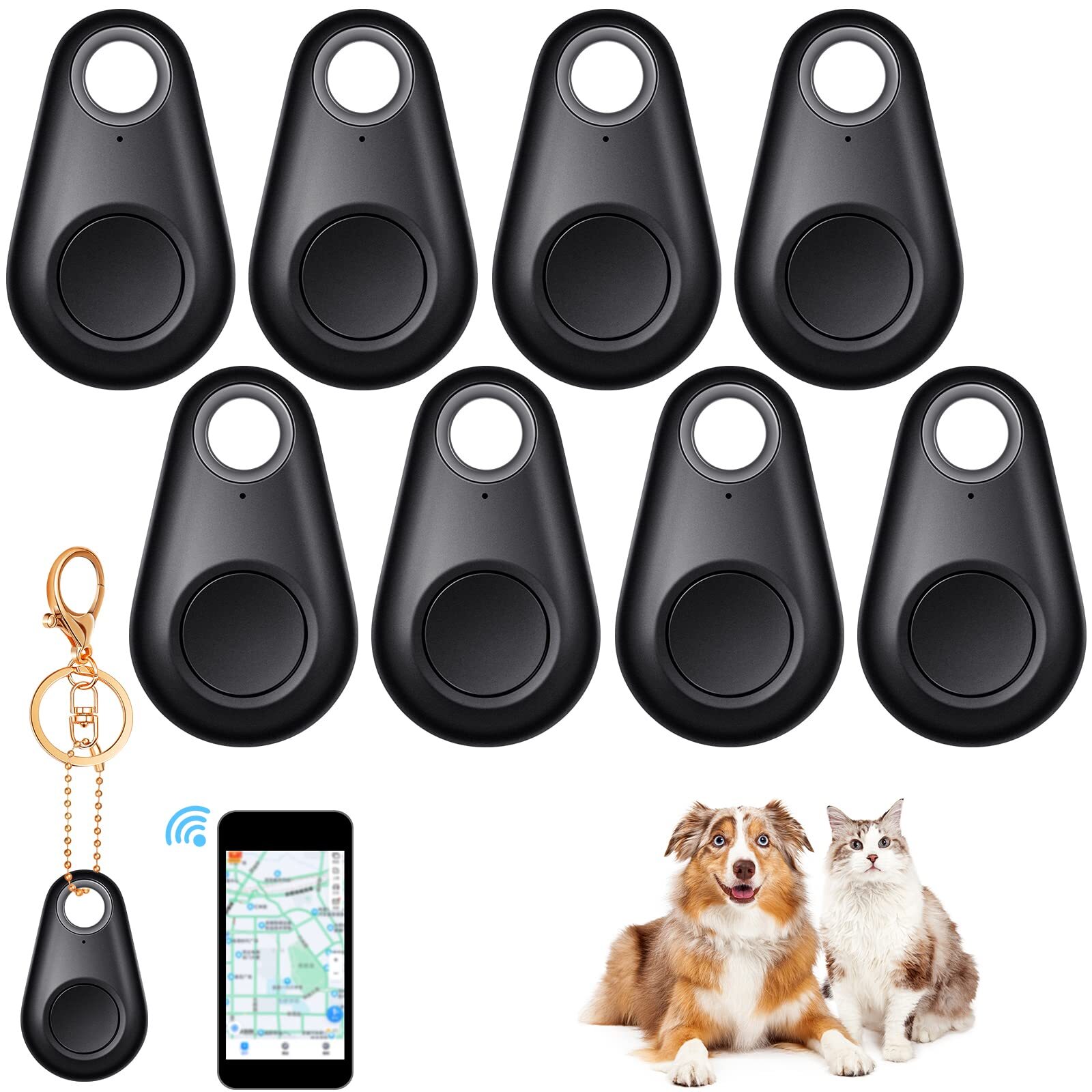8 Pack Localizador GPS Para Perros Encontrar Llaves De Auto Rastreador