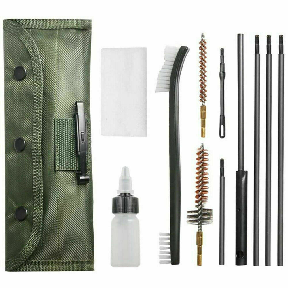Portable 12PCS Set Gun Cleaning Kit.22LR, .223, .257, 5.56mm rifle Pistol Clean