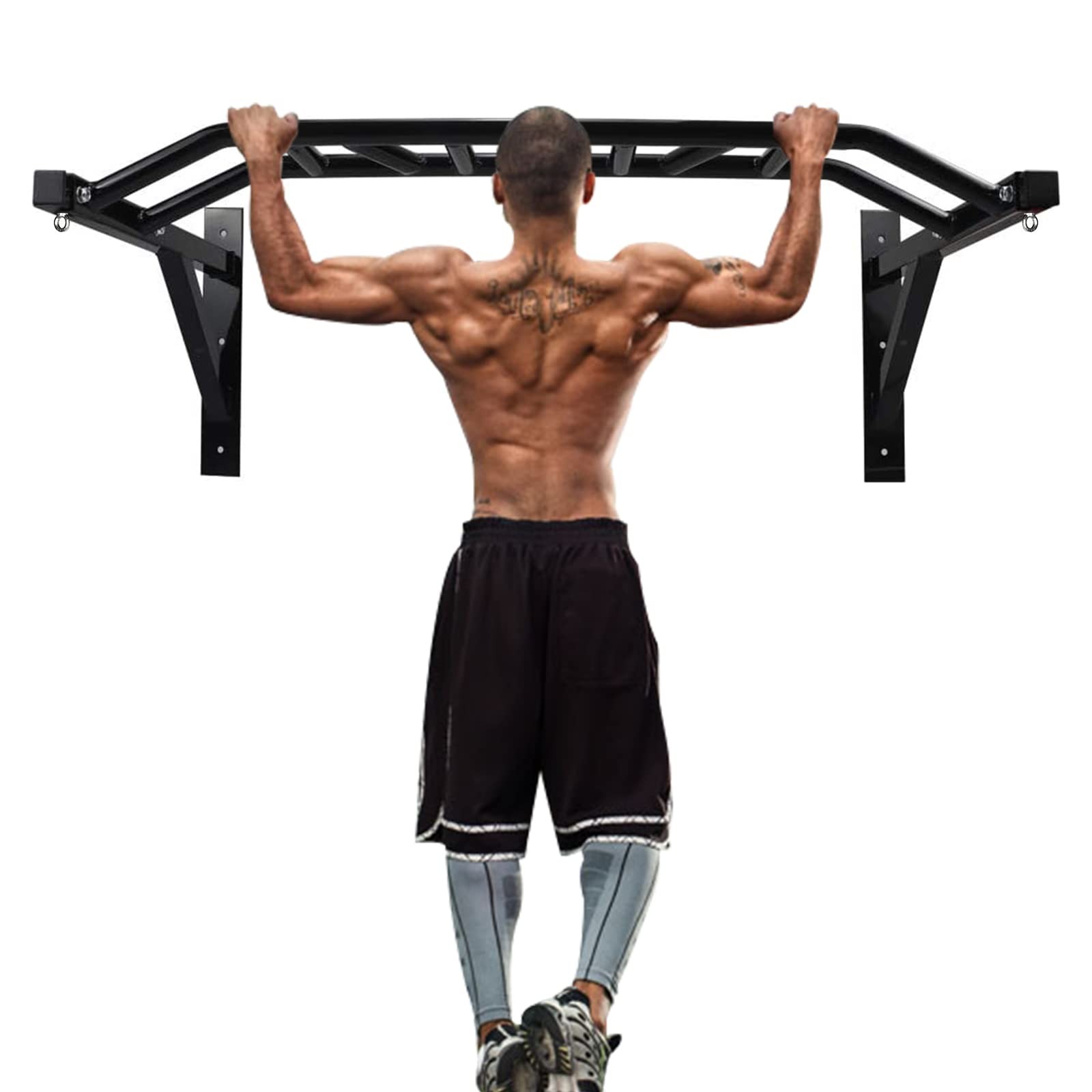 Wall Mounted Pull Up Bar with Multi Grip for Pull-up Chin-up Multifunctional ...