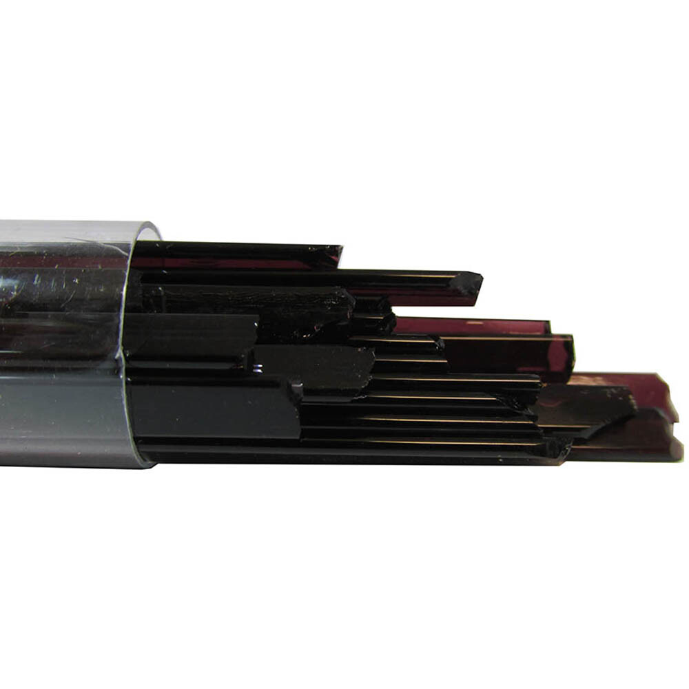 Oceanside Noodles Approx.3/16"W.x17"L. Deep Purple Transparent 5OZ. Tube 96 COE.