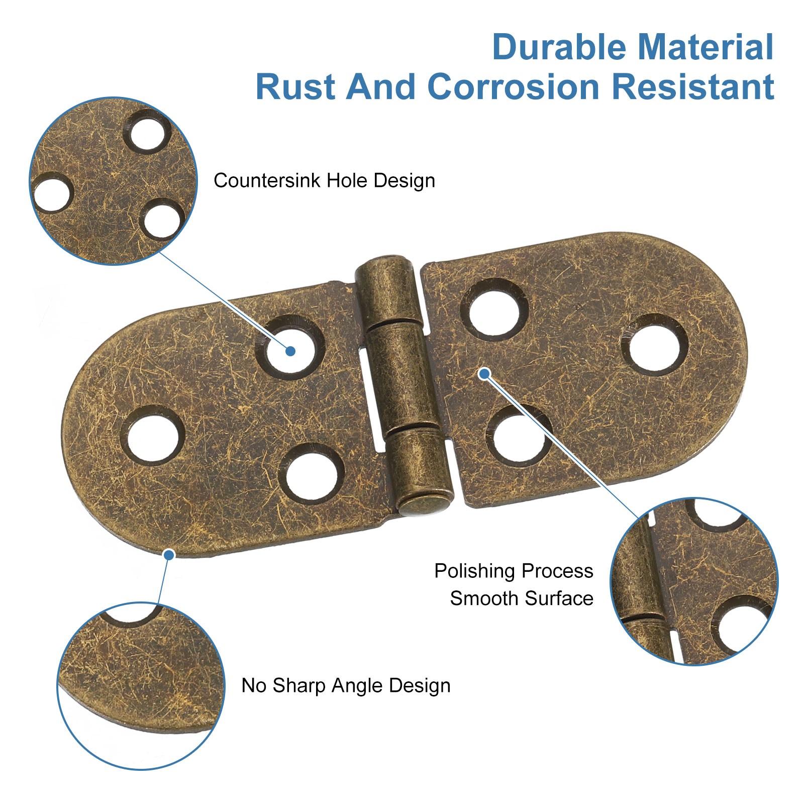 Folding table hinge 4pcs 270° bronze screws
