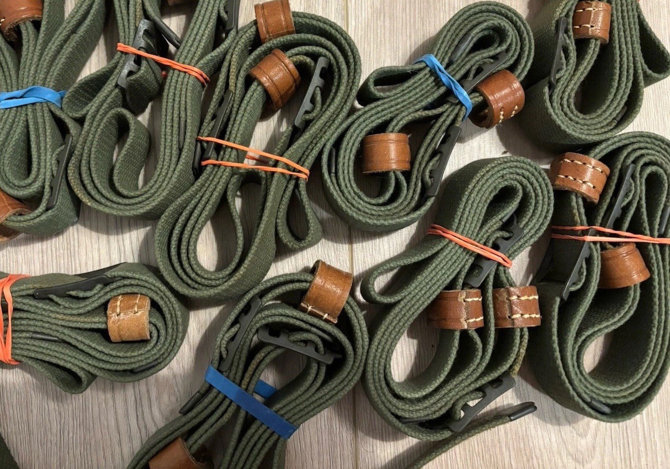 IMI Defense Military Surplus Uzi Green Canvas Leather Sling 1970’s/80’s VG Cond
