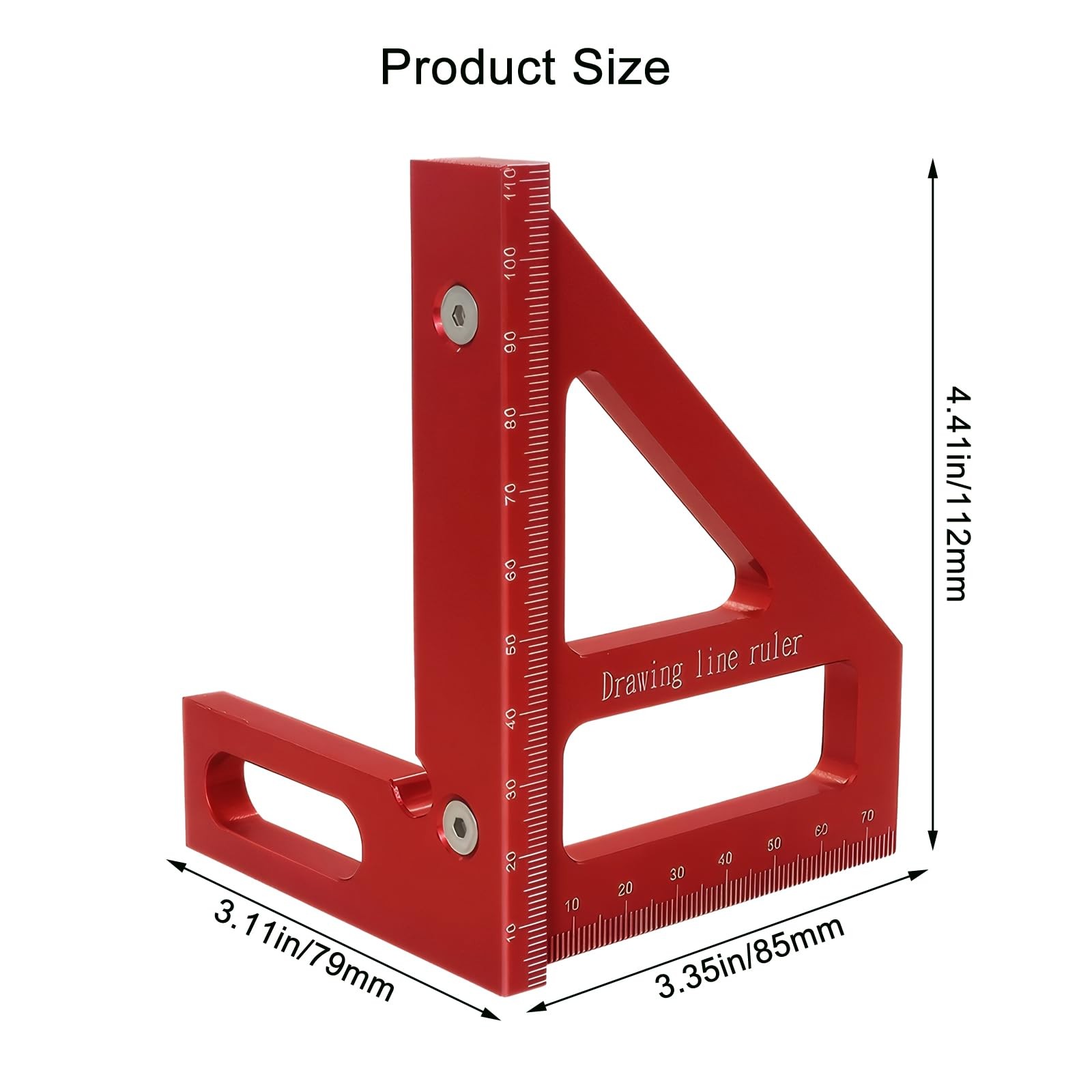 3D Multi-Angle Measuring Ruler,Miter Triangle Ruler Precision Layout Measurin...