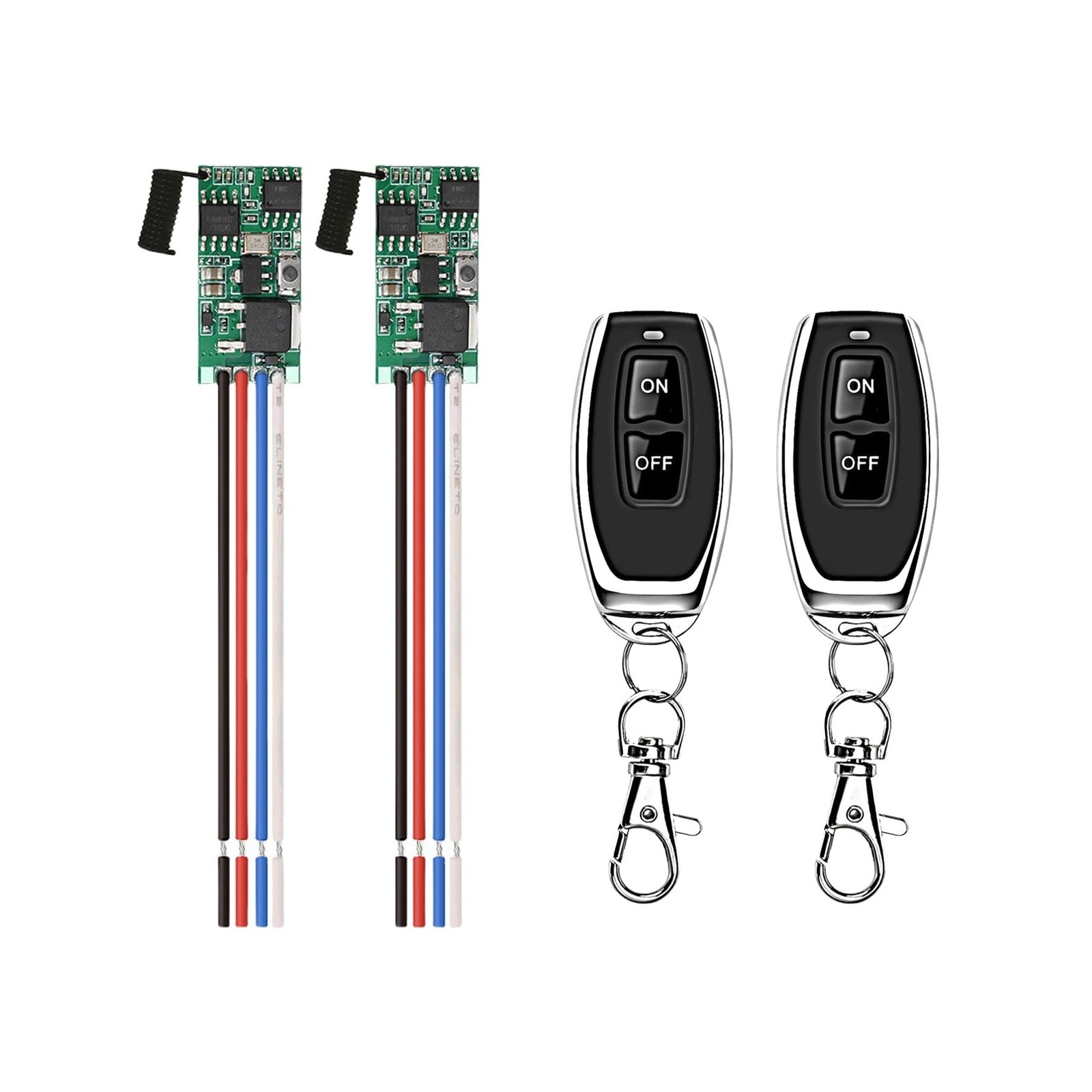 12V Wireless Switch 2 Way Mini Remote Control Switch | 433MHz Wireless RF Rem...