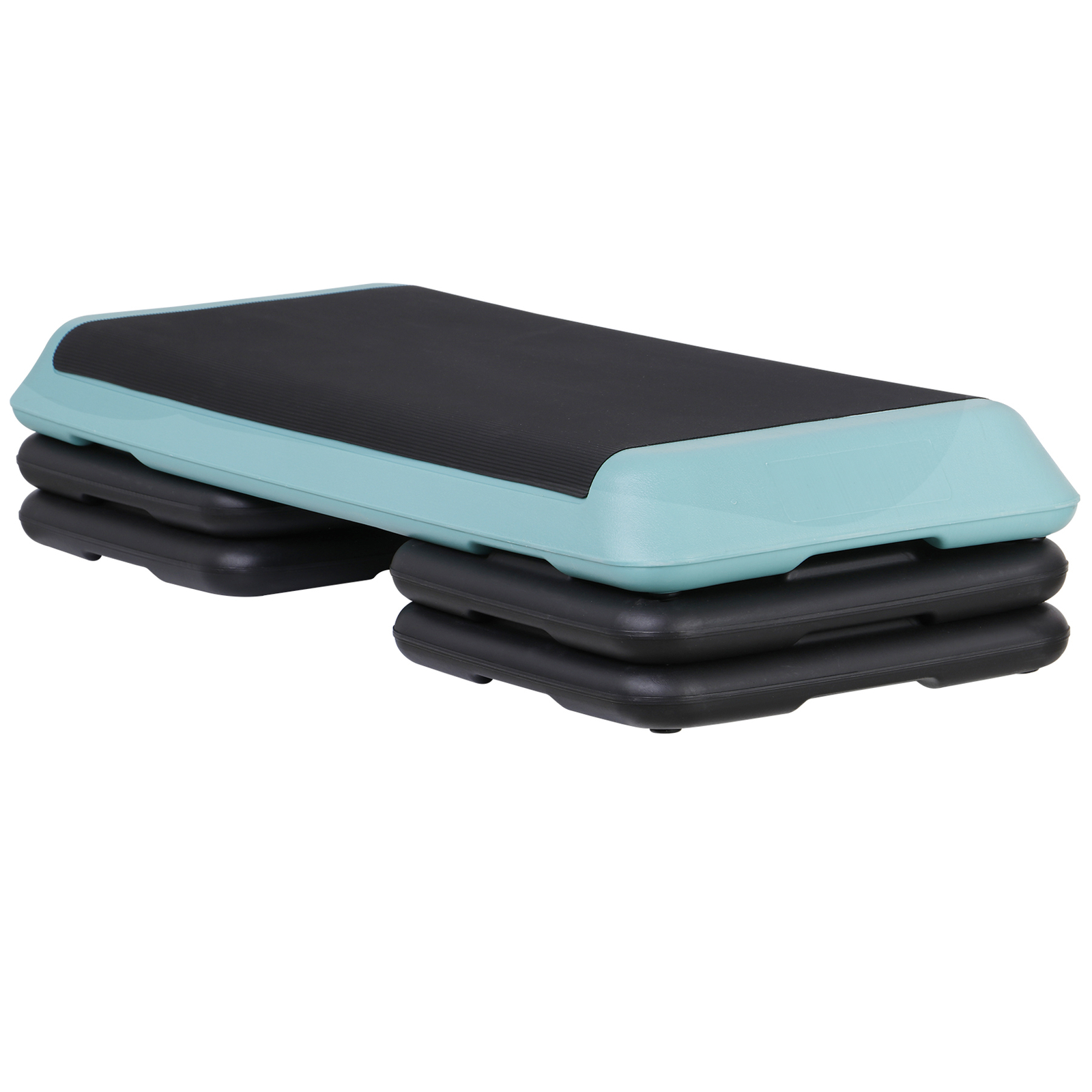 43'' Aerobic Step Platform Exercise Adjustable Workout Stepper w/4 Riser Green