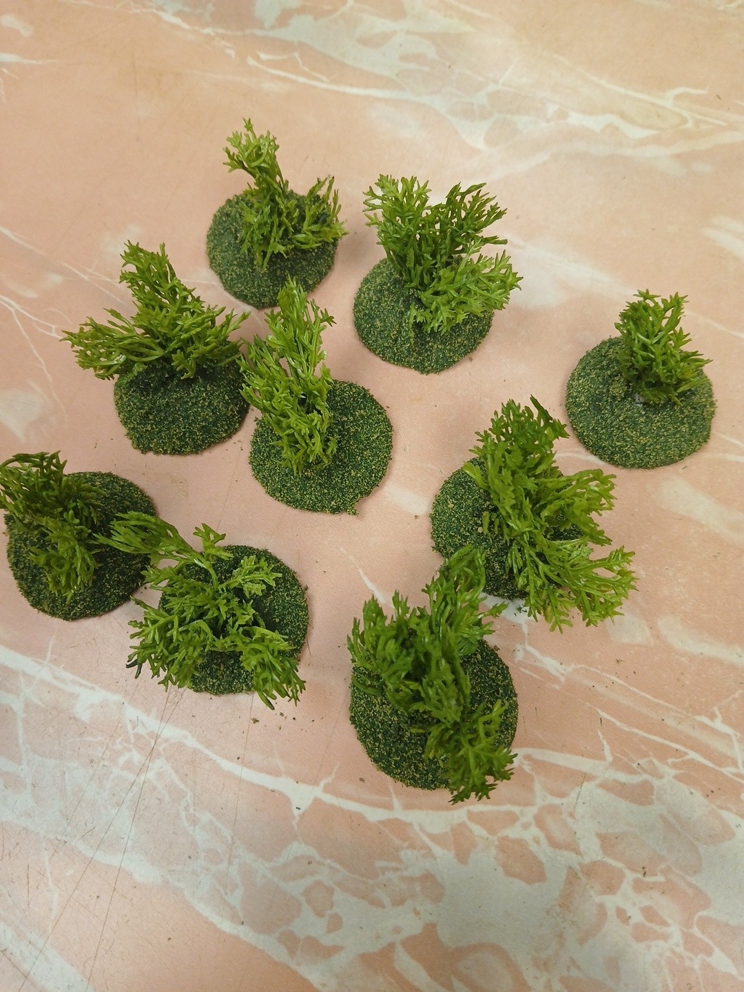 9 Model Based Jungle Brush Based wargaming scenery terrain 1" Tall