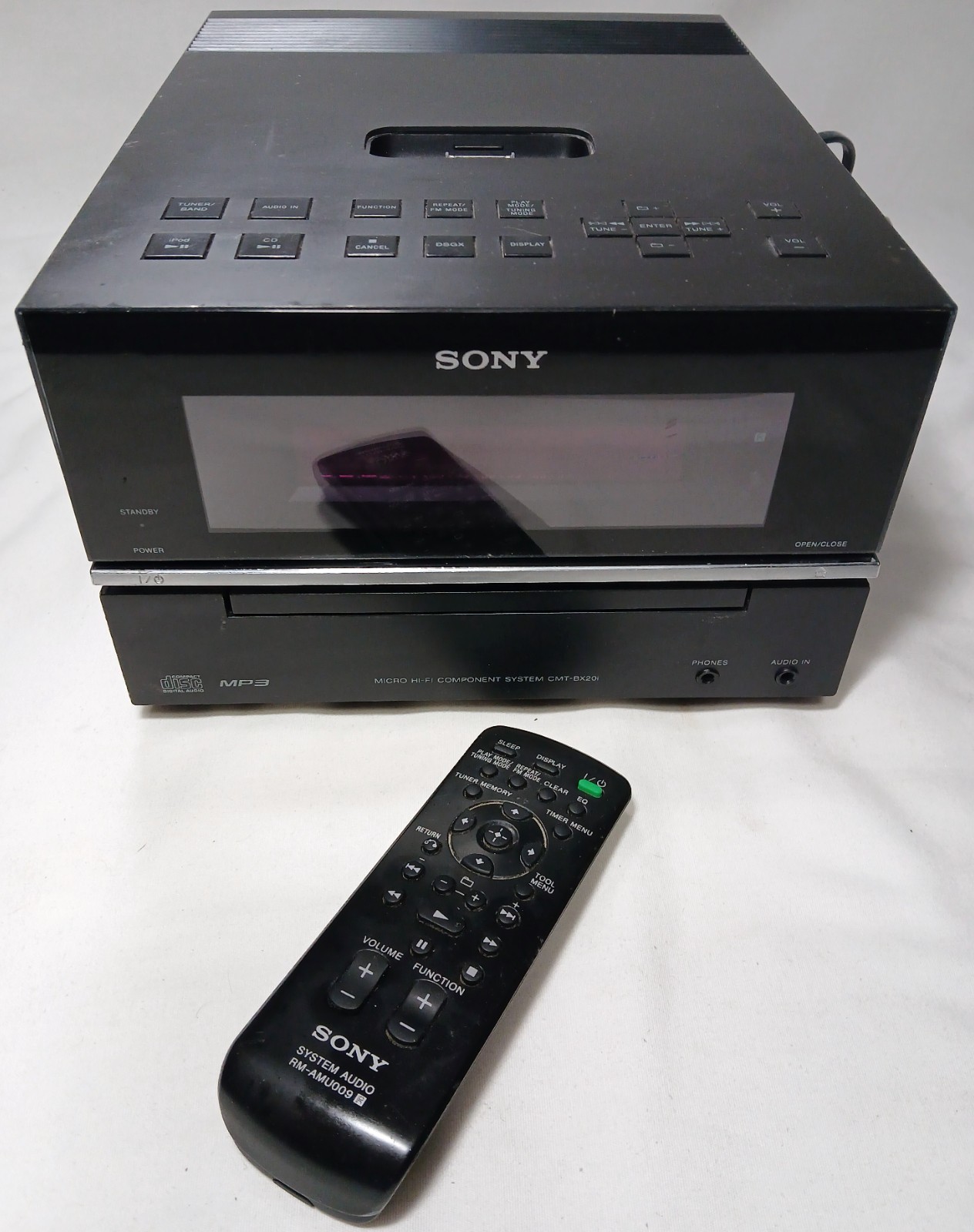 Sony HCD-BX20i Micro Hi-Fi System Receiver w/ Remote Bundle - Tested Works