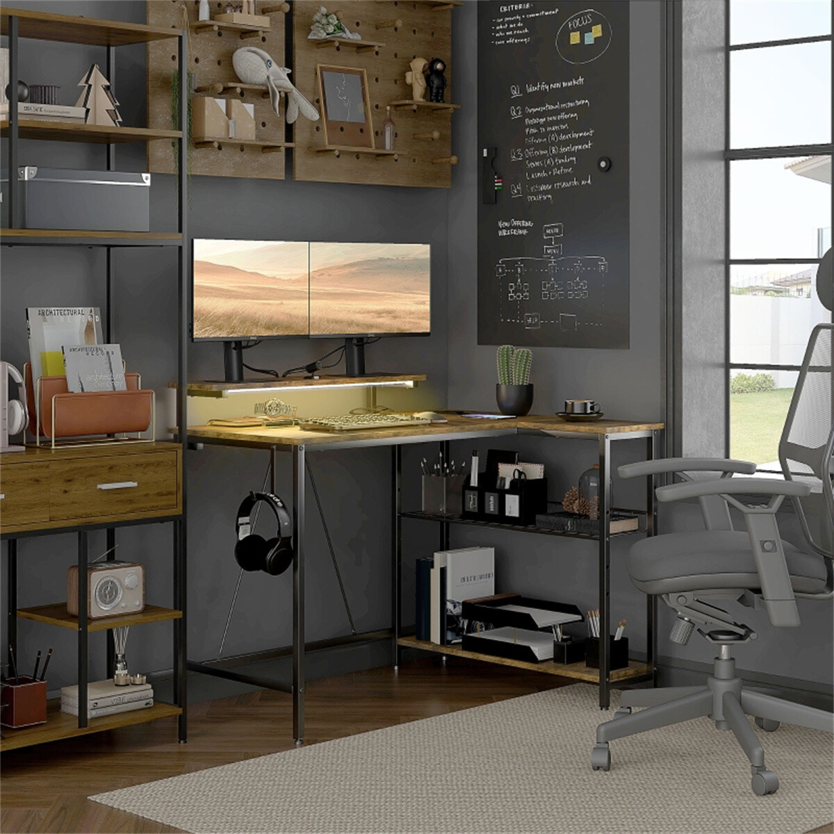 Office Computer Desk (Swiship-Ship)（Prohibited by WalMart）