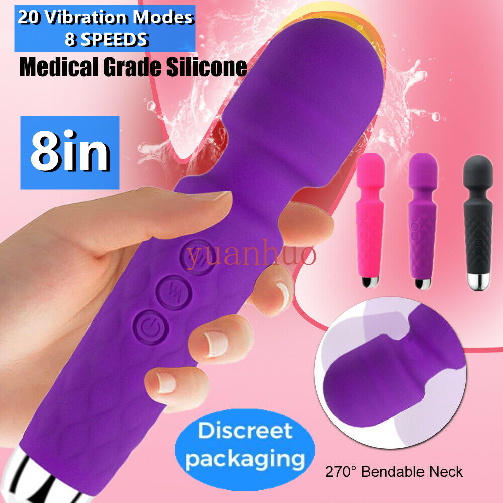 8in-MultiSpeed-Dildo-Vibrator-Clitoris-G-spot-Powerful-Massager-Sex-Toys-Women