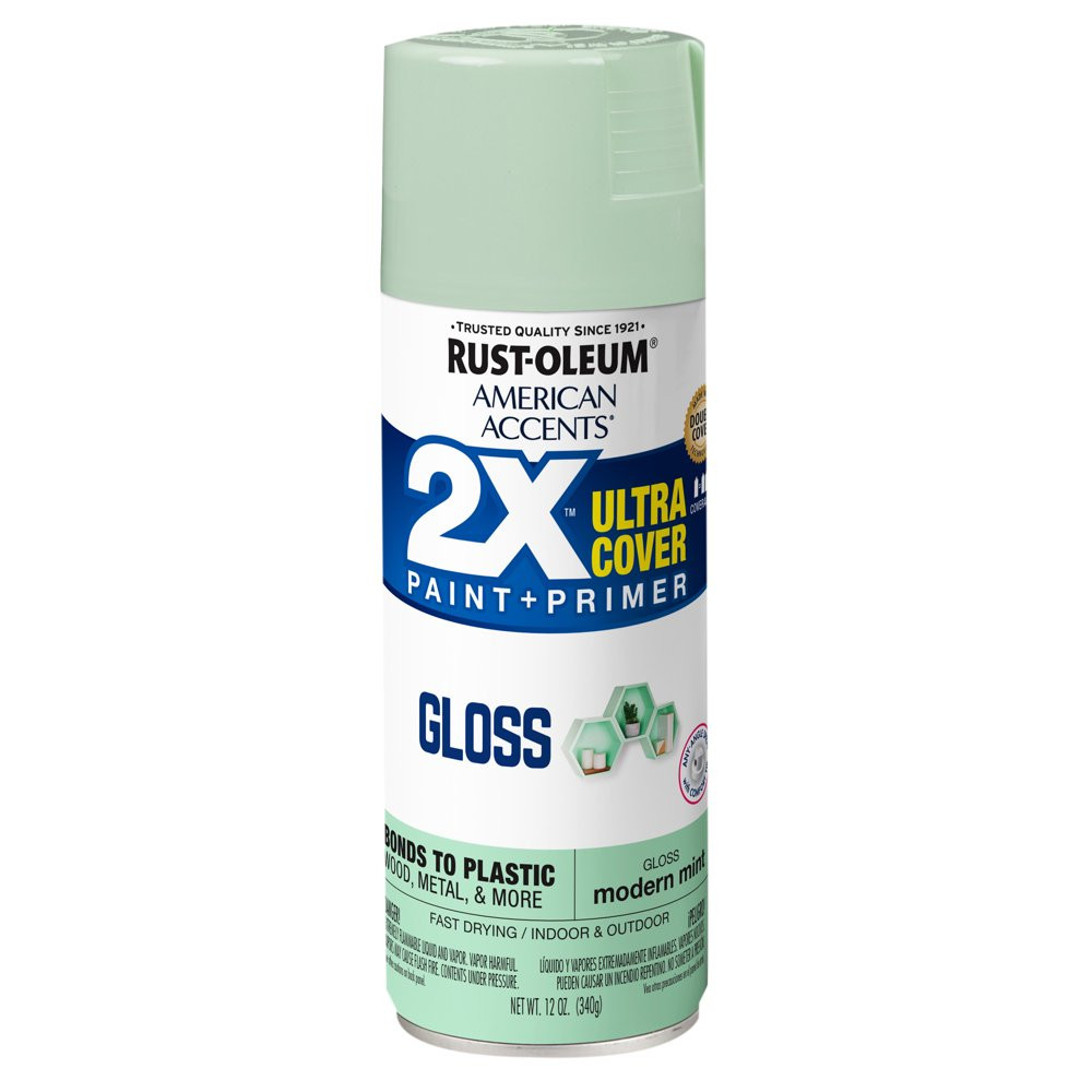 Multi-Surfaces 2X Ultra Cover Protection Gloss Mint Spray Paint & Primer 12 Oz