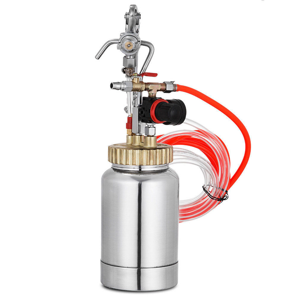 2L Paint Spray Gun 2.5mm Nozzle Spray Paint Pressure Pot Tank Kit