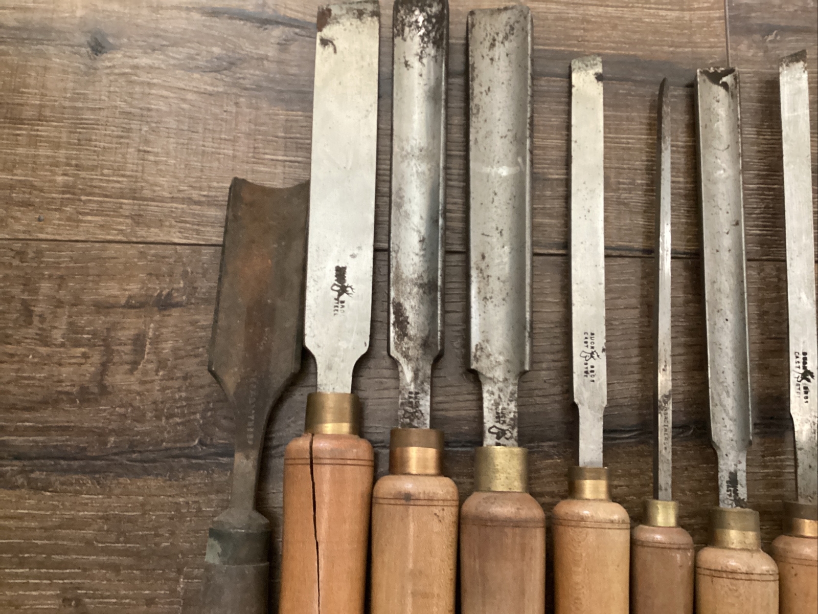 15 Antique Carving Woodworking Chisels 13 Buck Bros 2 Craftsman Free Ship