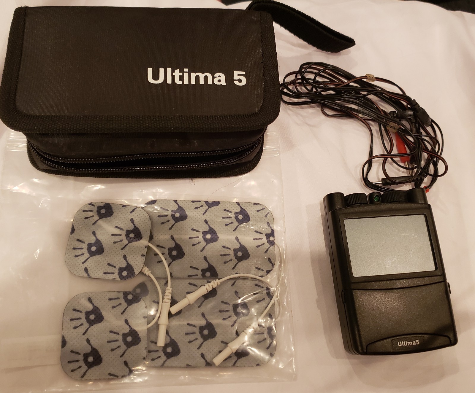 Ultima 5 Digital TENS Unit with Carrying Case, Leads, 6 Pads Tested