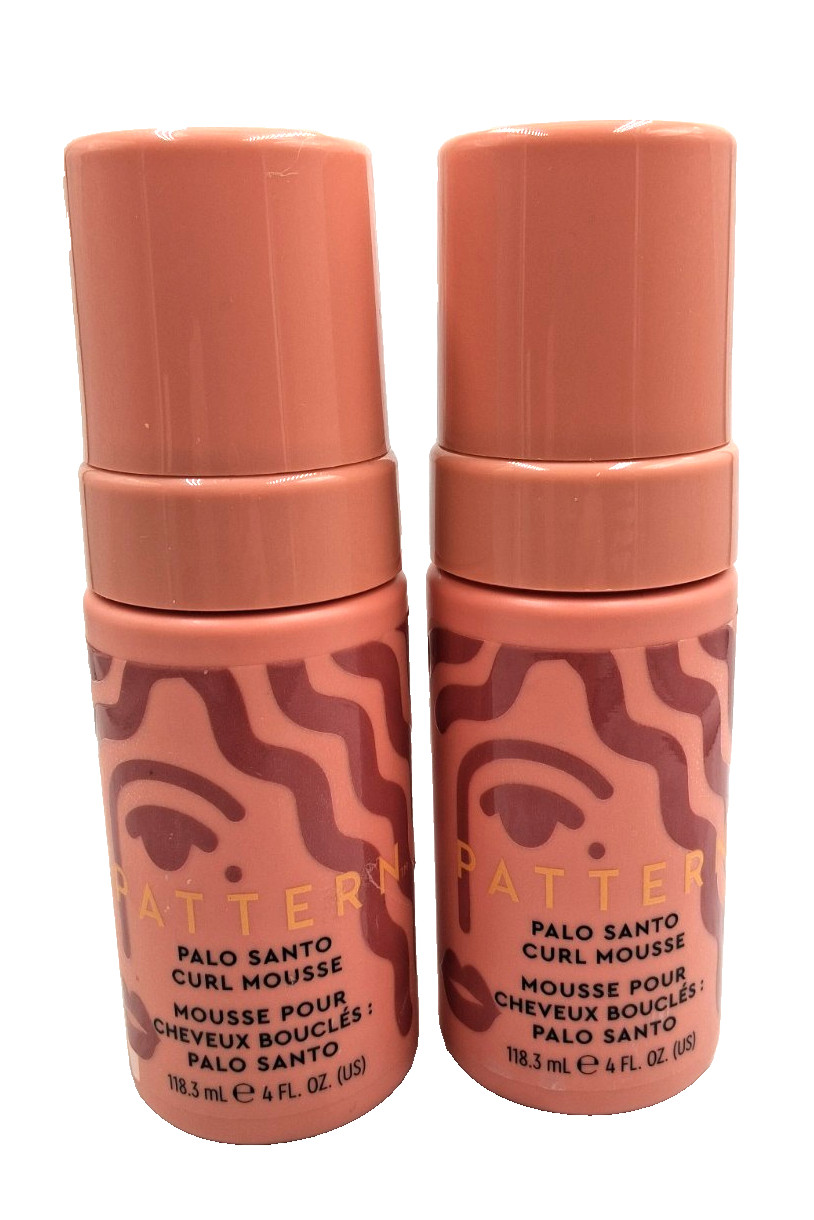 2 x PATTERN Palo Santo Curl Mousse 4 fl oz, Hold Volume & Shine to Curly Hair