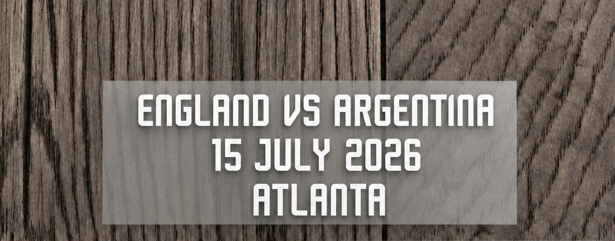 Mondial 2026 ARGENTINA vs ENGLAND Match Details ATLANTA Patch Badge