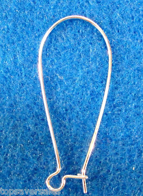 20Pcs. Silver-Plated 33mm x 14mm KIDNEY Earring Hooks Tibetan Findings EK11