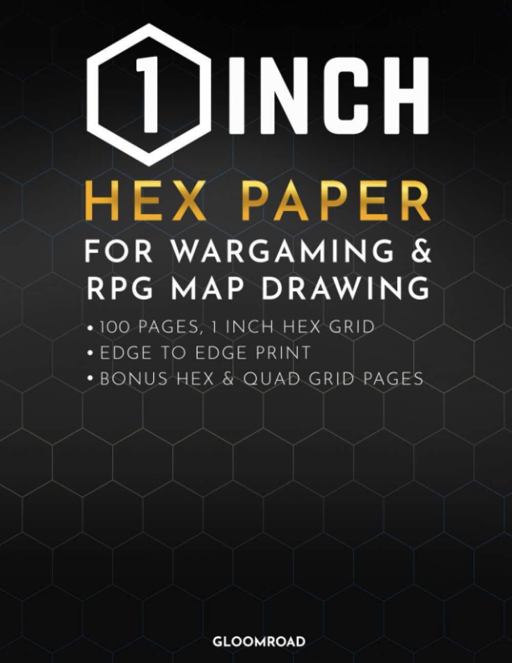 1 Inch Hex Paper: Hexagon Graph Notebook for RPG Map Drawing, Wargaming Terrain;