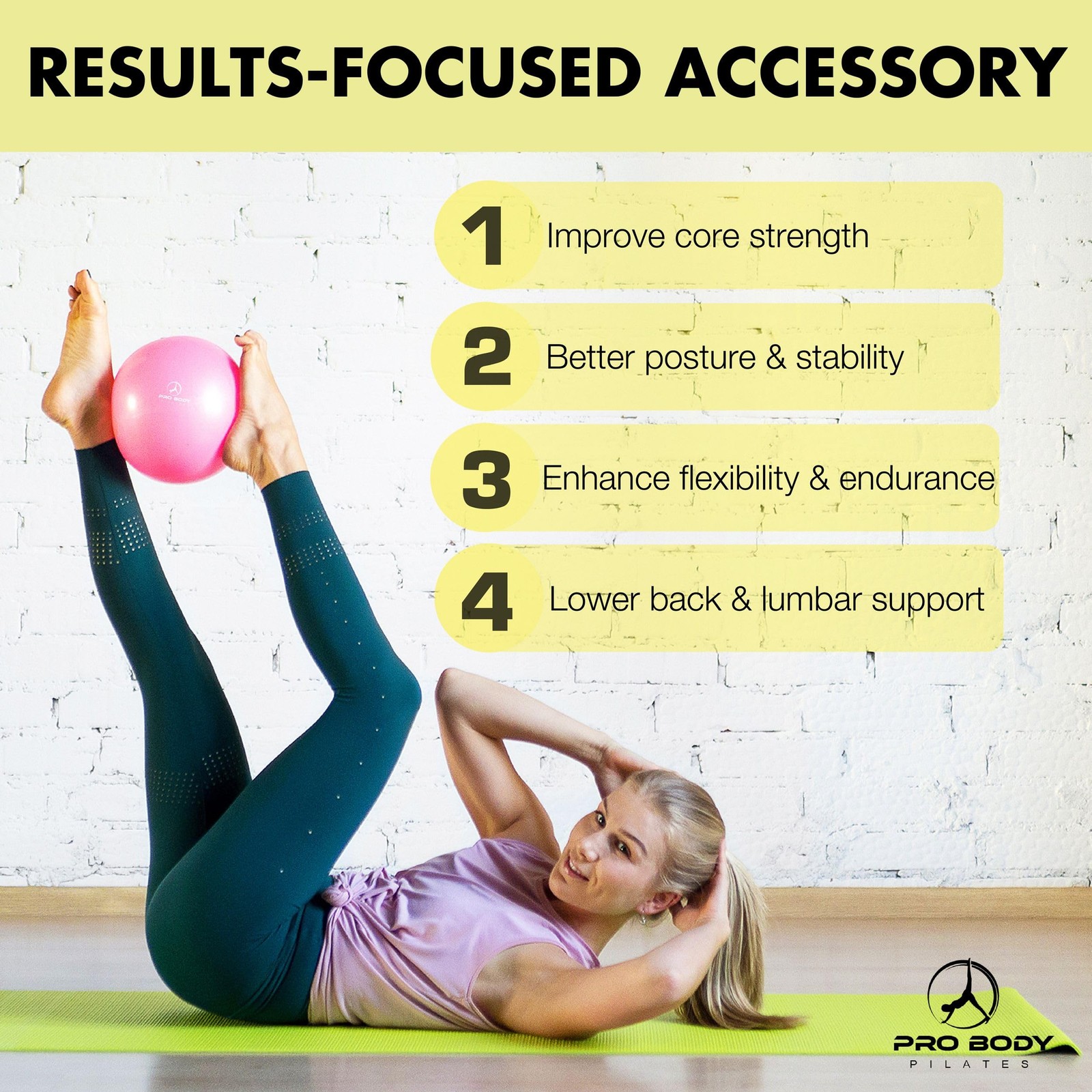 Small Exercise Ball - 9 Inch Workout Ball for Stability, Barre, Yoga, Core & ...